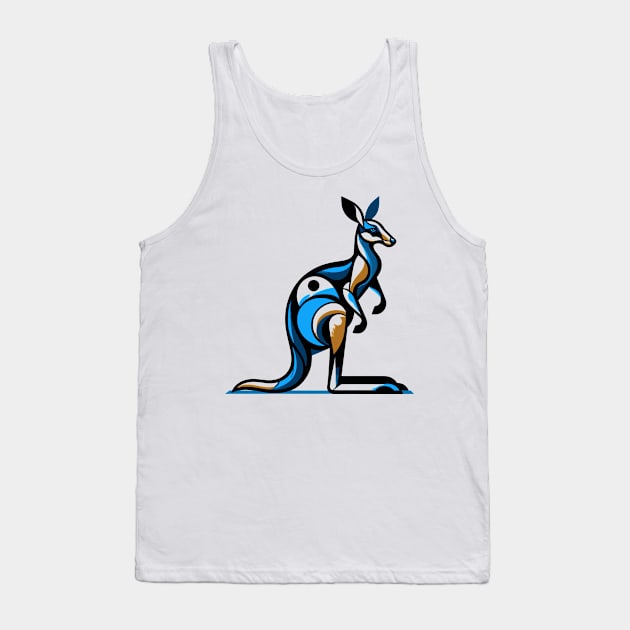 Pop art kangaroo illustration. cubism illustration of a kangaroo Tank Top by gblackid